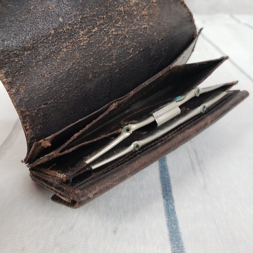 Victorian  Miniature Coin Purse Edinburgh Leather - Picture 8 of 10